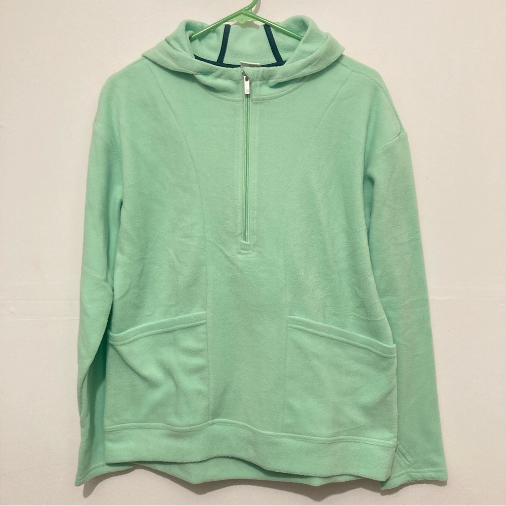 All in Motion Mint Green Fleece Hooded 1/2 Zip Pull Over Girls XXL (18)